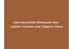 [Hot Item] Bulk Wholesale Men Leather Sandals and Slippers Shoes