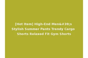 [Hot Item] High-End Men's Stylish Summer Pants Trendy Cargo Shorts Relaxed Fit Gym Shorts