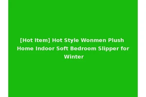 [Hot Item] Hot Style Wonmen Plush Home Indoor Soft Bedroom Slipper for Winter