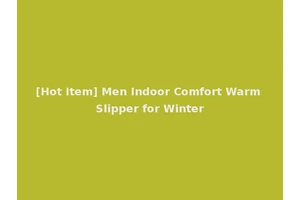 [Hot Item] Men Indoor Comfort Warm Slipper for Winter