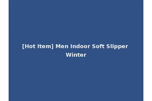 [Hot Item] Men Indoor Soft Slipper Winter