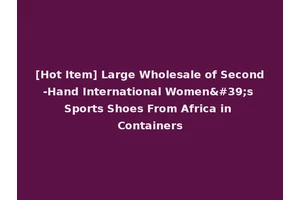 [Hot Item] Large Wholesale of Second-Hand International Women's Sports Shoes From Africa in Containers