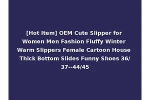 [Hot Item] OEM Cute Slipper for Women Men Fashion Fluffy Winter Warm Slippers Female Cartoon House Thick Bottom Slides Funny Shoes 36/37--44/45