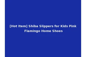 [Hot Item] Shiba Slippers for Kids Pink Flamingo Home Shoes