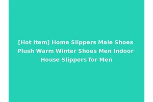 [Hot Item] Home Slippers Male Shoes Plush Warm Winter Shoes Men Indoor House Slippers for Men