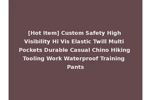 [Hot Item] Custom Safety High Visibility Hi Vis Elastic Twill Multi Pockets Durable Casual Chino Hiking Tooling Work Waterproof Training Pants