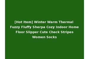 [Hot Item] Winter Warm Thermal Fuzzy Fluffy Sherpa Cozy Indoor Home Floor Slipper Cute Check Stripes Women Socks