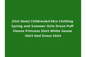 [Hot Item] Children's Clothing Spring and Summer Girls Dress Puff Sleeve Princess Skirt White Gauze Skirt Red Dress Skirt