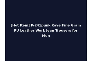 [Hot Item] K-241punk Rave Fine Grain PU Leather Work Jean Trousers for Men