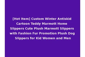 [Hot Item] Custom Winter Antiskid Cartoon Teddy Marmott Home Slippers Cute Plush Marmott Slippers with Fashion Fur Promotion Plush Dog Slippers for Kid Women and Men
