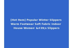 [Hot Item] Popular Winter Slippers Warm Footwear Soft Fabric Indoor House Women′ 's Slippers