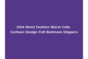 [Hot Item] Fashion Warm Cute Cartoon Design Felt Bedroom Slippers