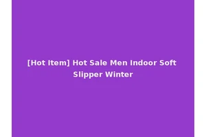 [Hot Item] Hot Sale Men Indoor Soft Slipper Winter