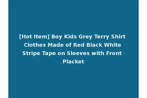 [Hot Item] Boy Kids Grey Terry Shirt Clothes Made of Red Black White Stripe Tape on Sleeves with Front Placket