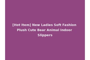 [Hot Item] New Ladies Soft Fashion Plush Cute Bear Animal Indoor Slippers