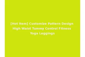 [Hot Item] Customize Pattern Design High Waist Tummy Control Fitness Yoga Leggings