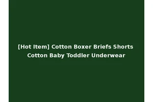 [Hot Item] Cotton Boxer Briefs Shorts Cotton Baby Toddler Underwear