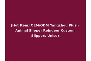 [Hot Item] OEM/ODM Yangzhou Plush Animal Slipper Reindeer Custom Slippers Unisex