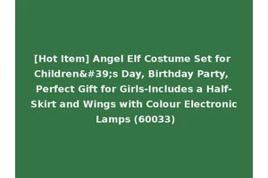 [Hot Item] Angel Elf Costume Set for Children's Day, Birthday Party, Perfect Gift for Girls-Includes a Half-Skirt and Wings with Colour Electronic Lamps (60033)