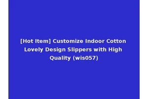 [Hot Item] Customize Indoor Cotton Lovely Design Slippers with High Quality (wis057)