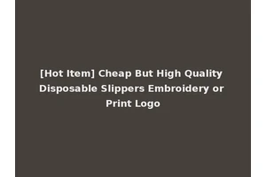 [Hot Item] Cheap But High Quality Disposable Slippers Embroidery or Print Logo