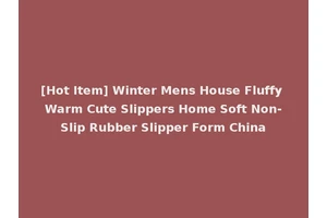 [Hot Item] Winter Mens House Fluffy Warm Cute Slippers Home Soft Non-Slip Rubber Slipper Form China