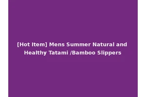 [Hot Item] Mens Summer Natural and Healthy Tatami /Bamboo Slippers