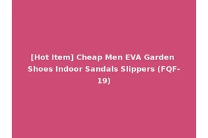 [Hot Item] Cheap Men EVA Garden Shoes Indoor Sandals Slippers (FQF-19)