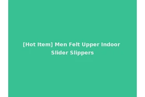 [Hot Item] Men Felt Upper Indoor Slider Slippers