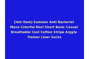 [Hot Item] Summer Anti Bacterial Mens Colorful Marl Short Basic Casual Breathable Cool Cotton Stripe Argyle Trainer Liner Socks
