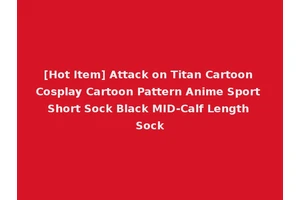[Hot Item] Attack on Titan Cartoon Cosplay Cartoon Pattern Anime Sport Short Sock Black MID-Calf Length Sock