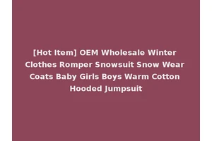 [Hot Item] OEM Wholesale Winter Clothes Romper Snowsuit Snow Wear Coats Baby Girls Boys Warm Cotton Hooded Jumpsuit