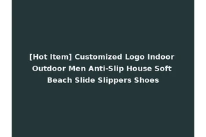 [Hot Item] Customized Logo Indoor Outdoor Men Anti-Slip House Soft Beach Slide Slippers Shoes