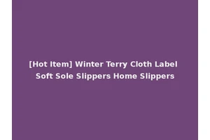 [Hot Item] Winter Terry Cloth Label Soft Sole Slippers Home Slippers