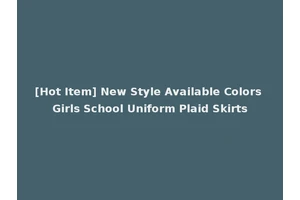 [Hot Item] New Style Available Colors Girls School Uniform Plaid Skirts