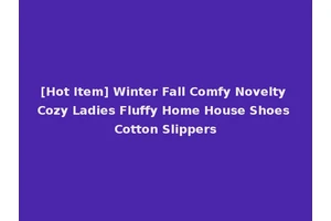 [Hot Item] Winter Fall Comfy Novelty Cozy Ladies Fluffy Home House Shoes Cotton Slippers
