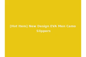 [Hot Item] New Design EVA Men Camo Slippers