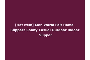 [Hot Item] Men Warm Felt Home Slippers Comfy Casual Outdoor Indoor Slipper