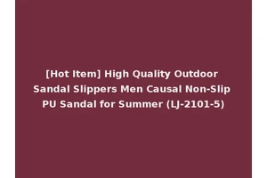 [Hot Item] High Quality Outdoor Sandal Slippers Men Causal Non-Slip PU Sandal for Summer (LJ-2101-5)