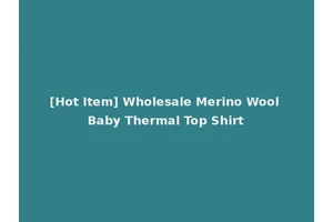 [Hot Item] Wholesale Merino Wool Baby Thermal Top Shirt