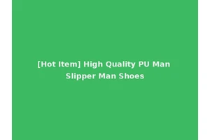 [Hot Item] High Quality PU Man Slipper Man Shoes