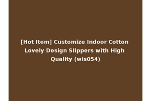 [Hot Item] Customize Indoor Cotton Lovely Design Slippers with High Quality (wis054)