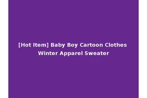 [Hot Item] Baby Boy Cartoon Clothes Winter Apparel Sweater