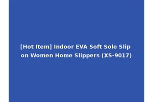 [Hot Item] Indoor EVA Soft Sole Slip on Women Home Slippers (XS-9017)