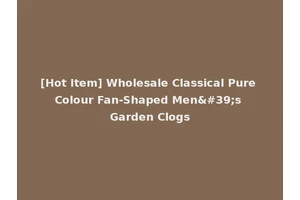 [Hot Item] Wholesale Classical Pure Colour Fan-Shaped Men's Garden Clogs