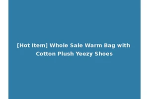 [Hot Item] Whole Sale Warm Bag with Cotton Plush Yeezy Shoes