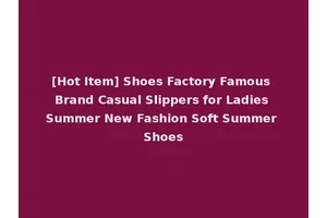 [Hot Item] Shoes Factory Famous Brand Casual Slippers for Ladies Summer New Fashion Soft Summer Shoes