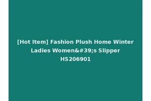 [Hot Item] Fashion Plush Home Winter Ladies Women's Slipper HS206901