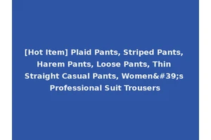 [Hot Item] Plaid Pants, Striped Pants, Harem Pants, Loose Pants, Thin Straight Casual Pants, Women's Professional Suit Trousers