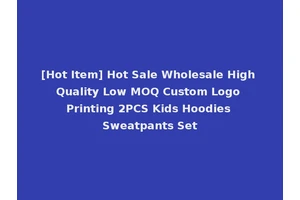 [Hot Item] Hot Sale Wholesale High Quality Low MOQ Custom Logo Printing 2PCS Kids Hoodies Sweatpants Set